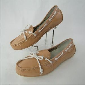 Cole Haan Patent Leather Nude Mocassins